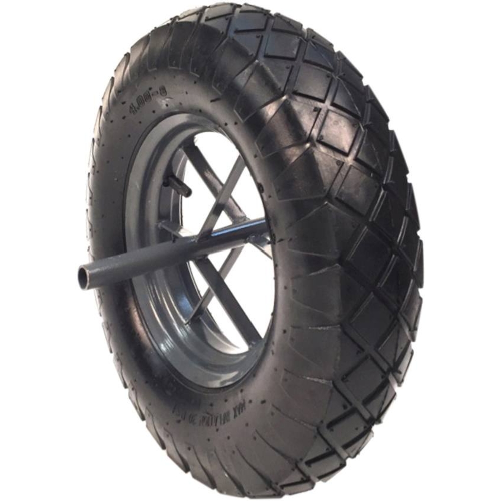 Roue gonflable 400x88mm alésage 20mm moyeu 255mm 150kg - pour brouette - 26408