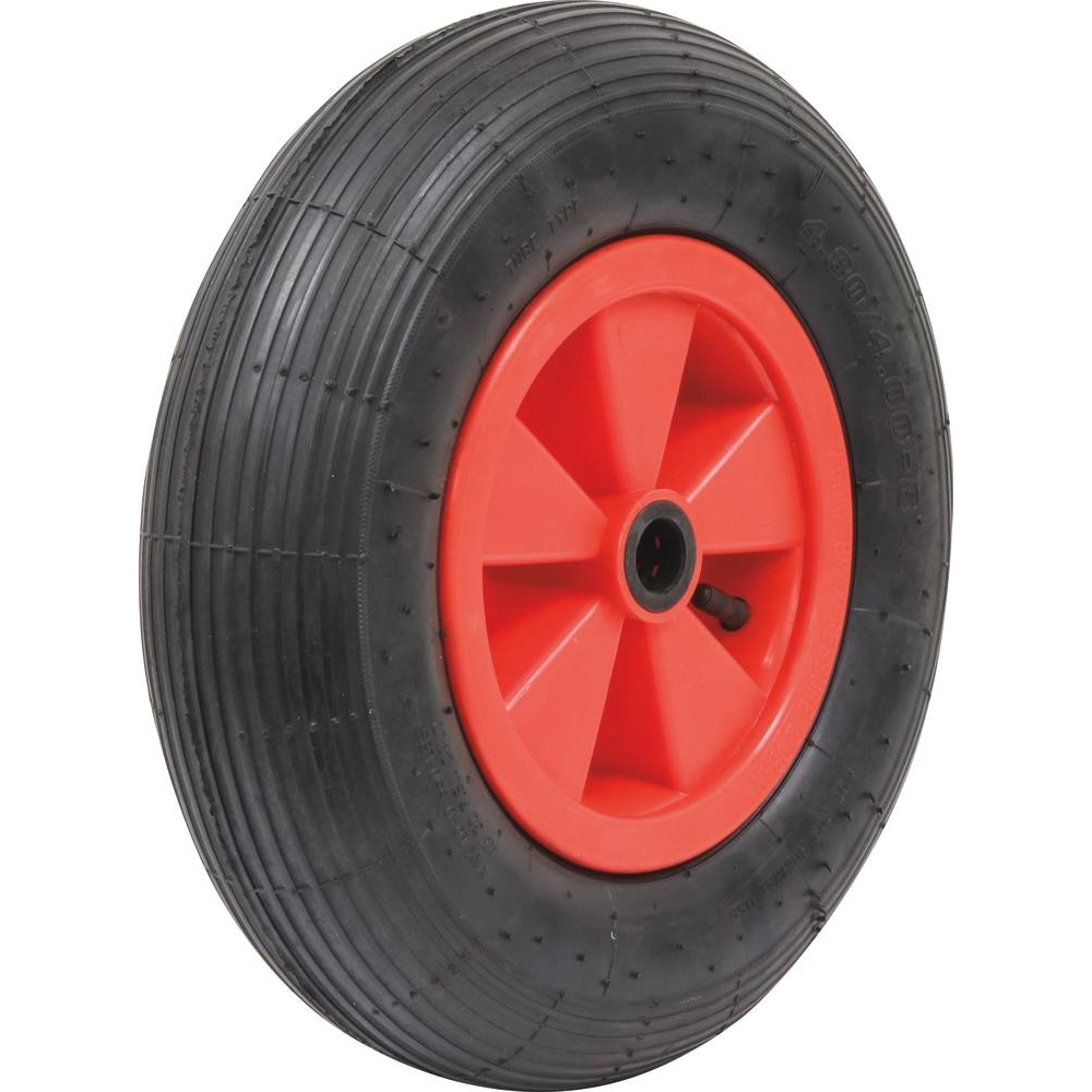 Roue gonflable jante PVC 400x100mm alésage 25mm moyeu 100mm 150kg - 26409