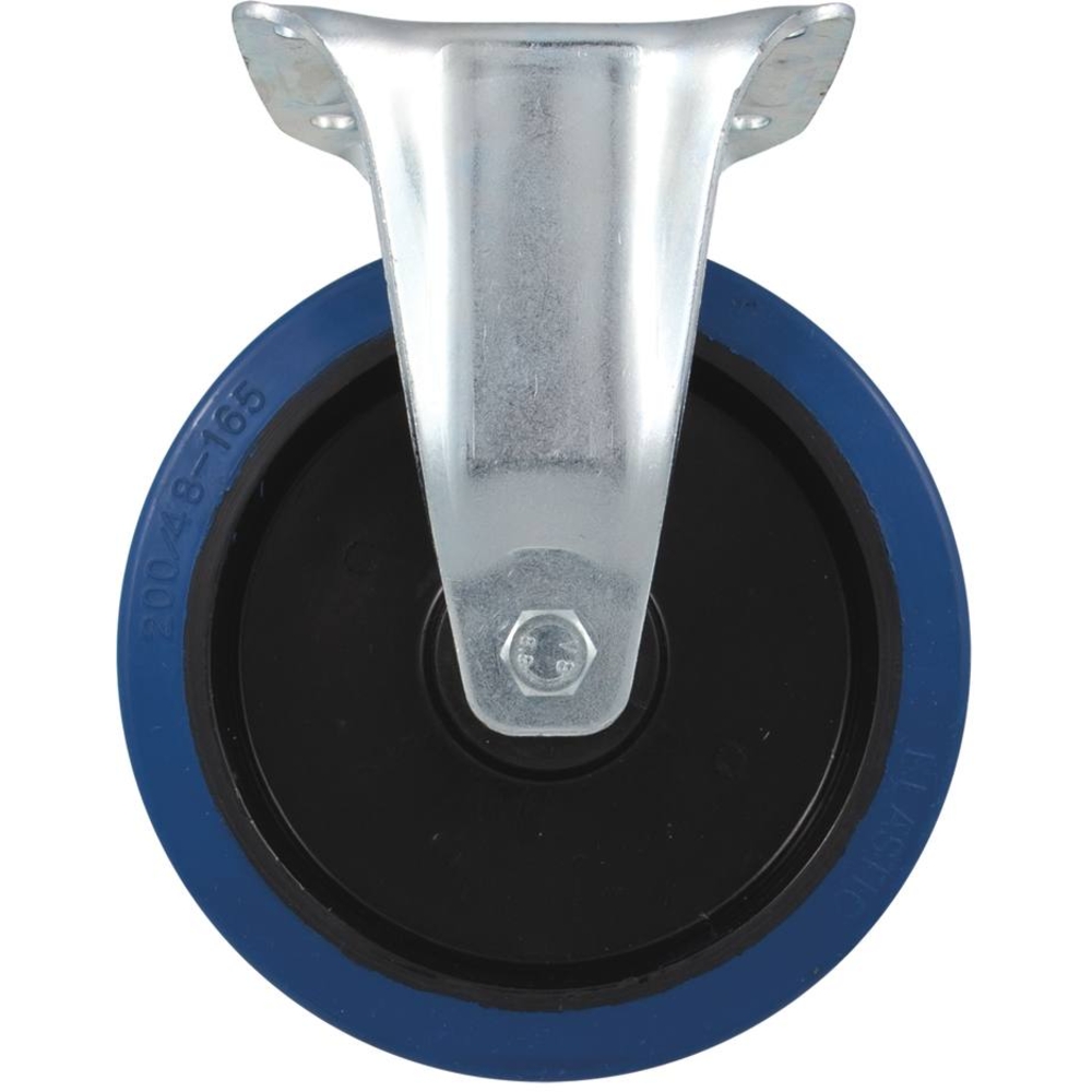 Roulette zinguée jante nylon fixe 80mm 120kg - 26430