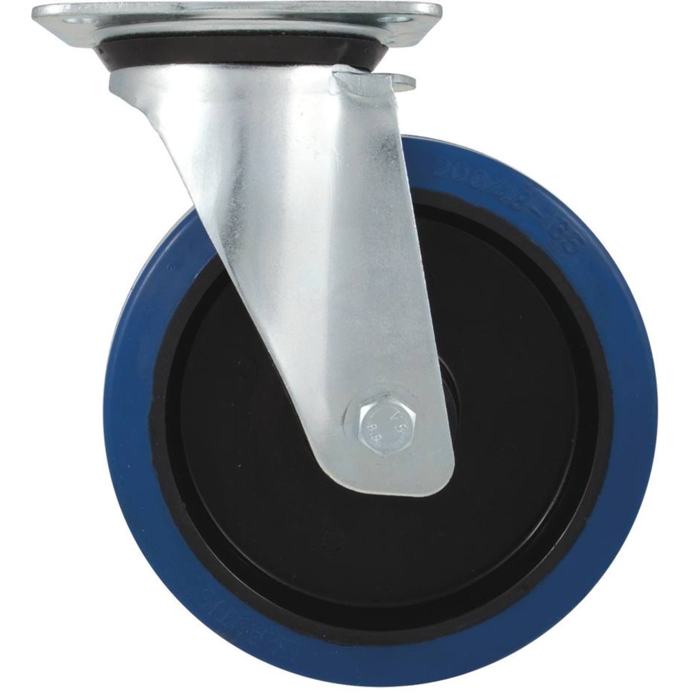 Roulette zinguée jante nylon pivotante 200mm 300kg - 26444