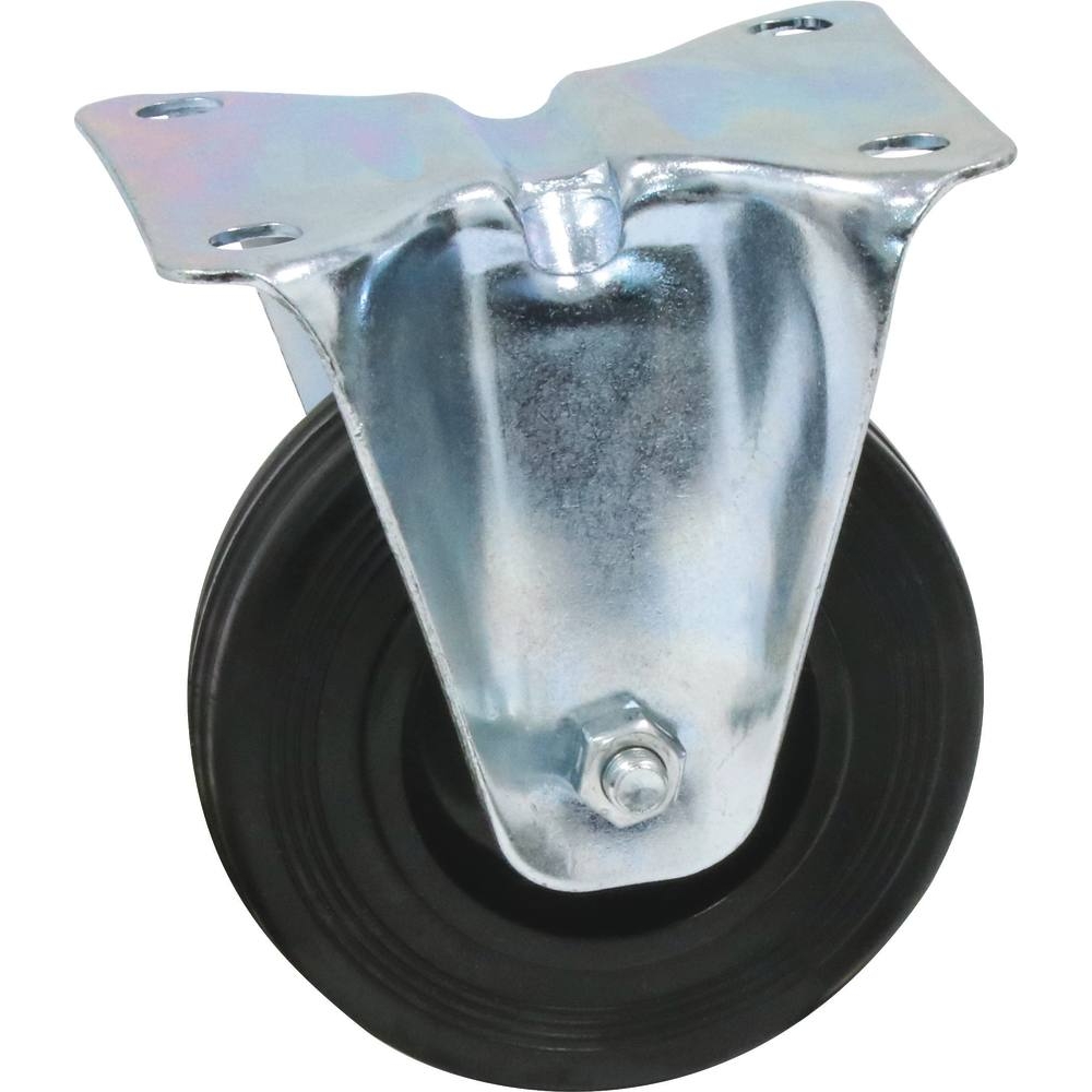 Roulette zinguée jante nylon fixe 160mm 170kg - 26472