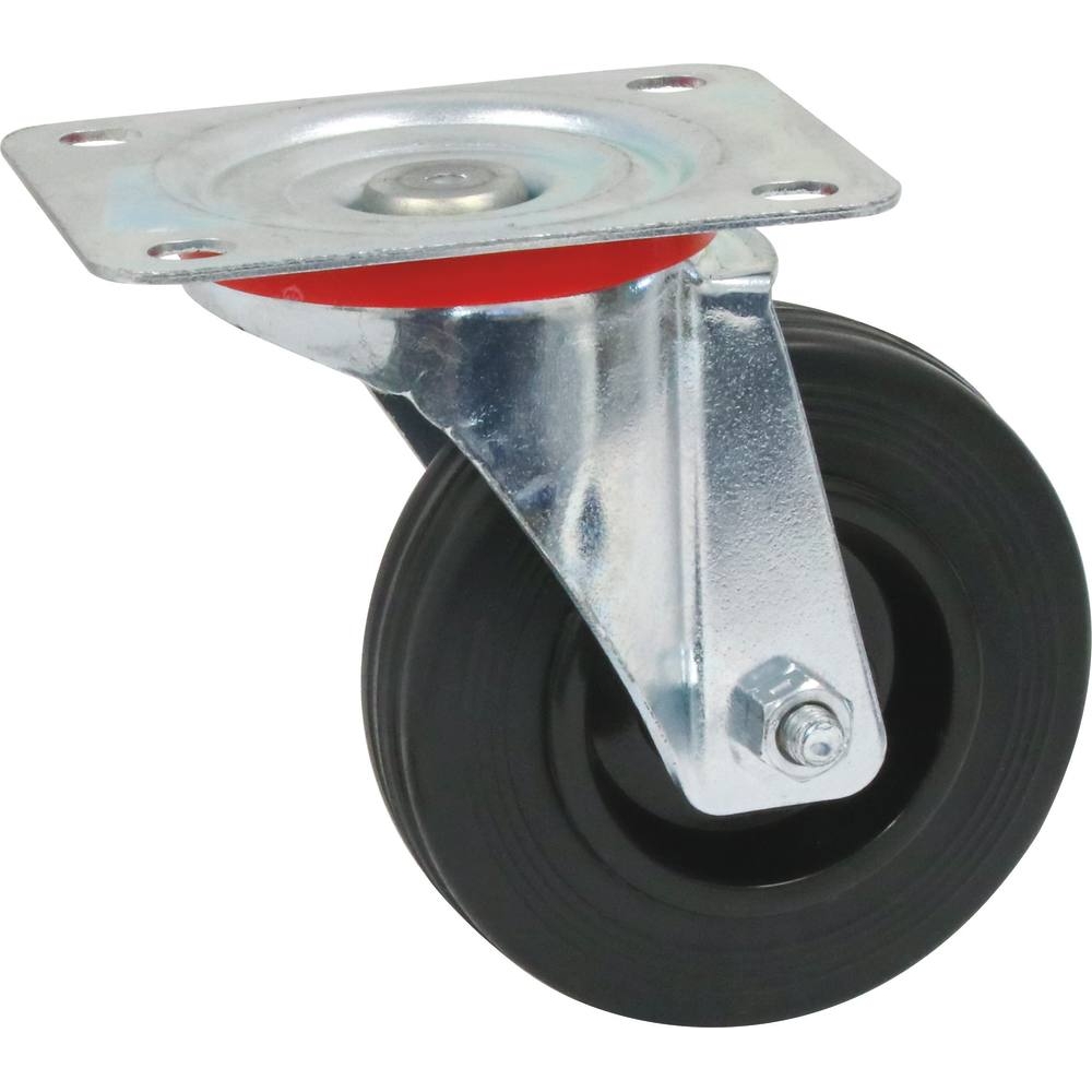 Roulette zinguée jante nylon pivotante 125mm 125kg - 26475