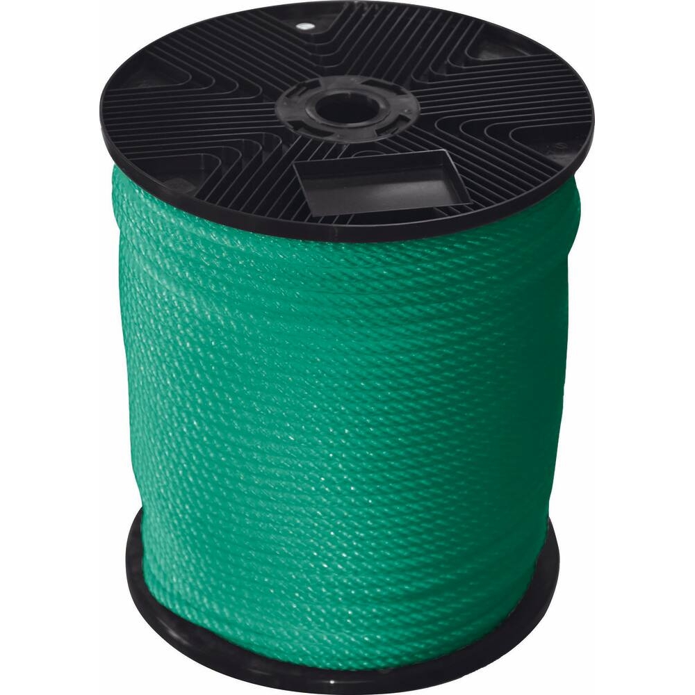 Cordage polypropylène vert 10mm - bobine présentoir de 100m - 27430