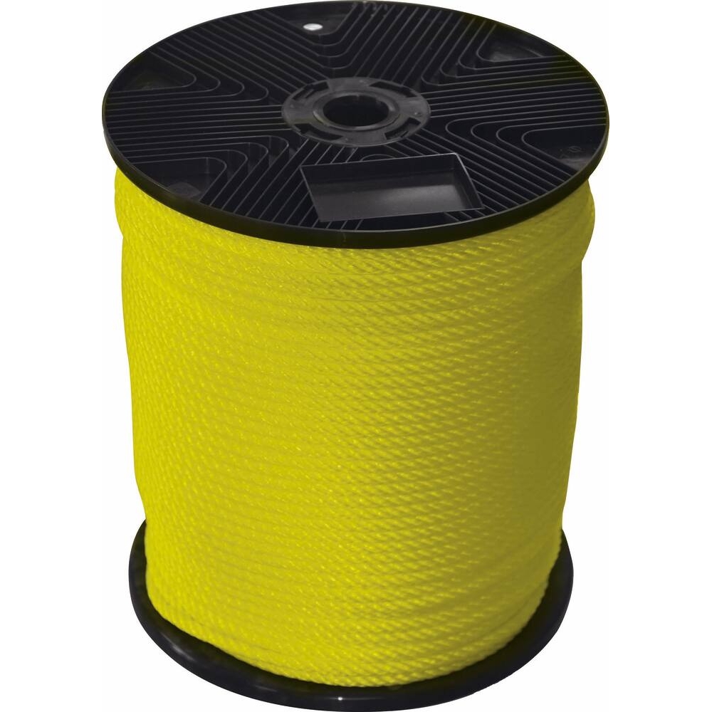 Cordage polypropylène jaune 16mm - bobine présentoir de 35m - 27445