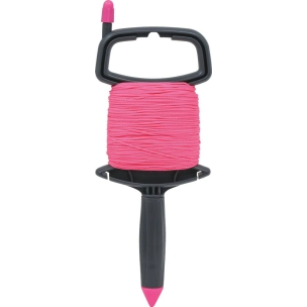 ENROULEUR CORDEAU GM + 100M DE TRESSE PP FLUO ROSE 1.5MM - Neutre - 27610
