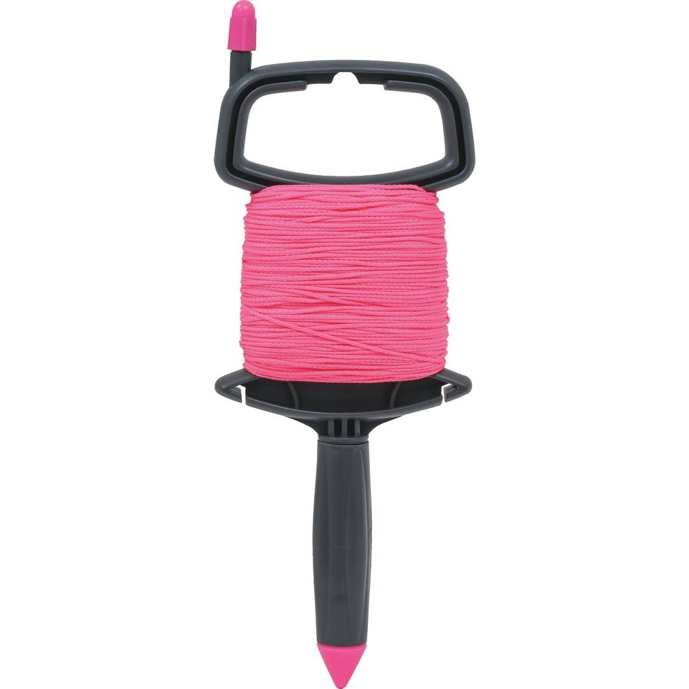 Cordeau sur enrouleur tresse polypropylène fluo rose 1,5mm 100m - 27610