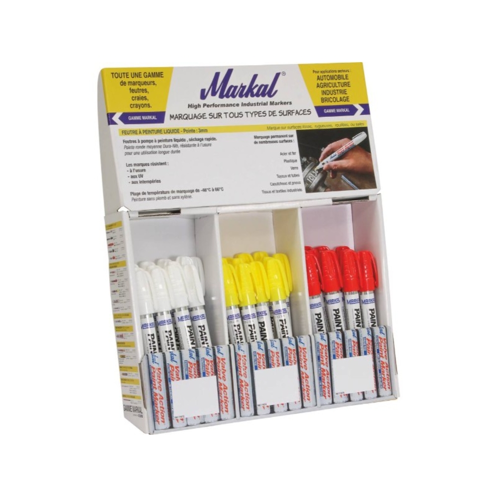 Presentoir 36 feutres a pompe de marquage MARKAL - 28575