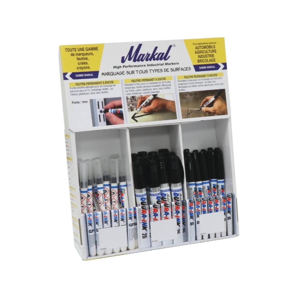 Presentoir 36 feutres permanents dura ink n° 5 MARKAL - 28579