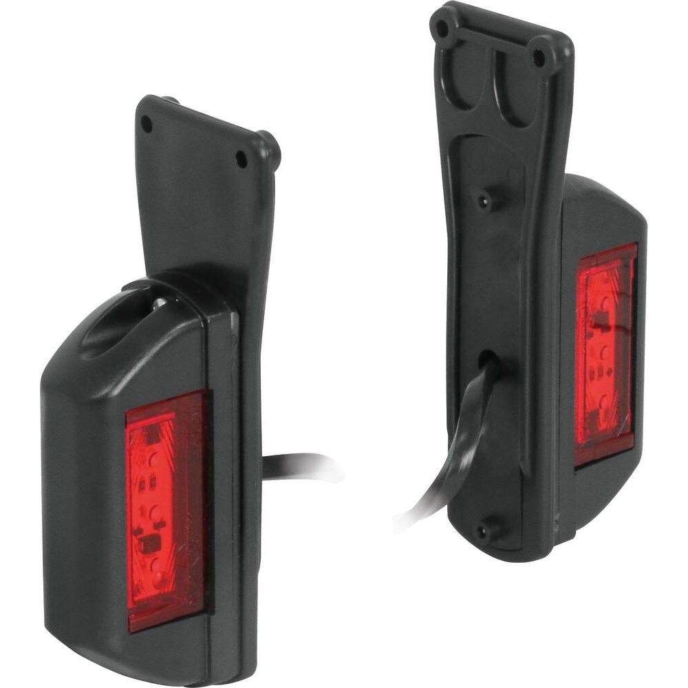 Feu de gabarit LED 12/24V rouge/blanc sur languette - lot droit + gauche 130x44,5mm - 28670