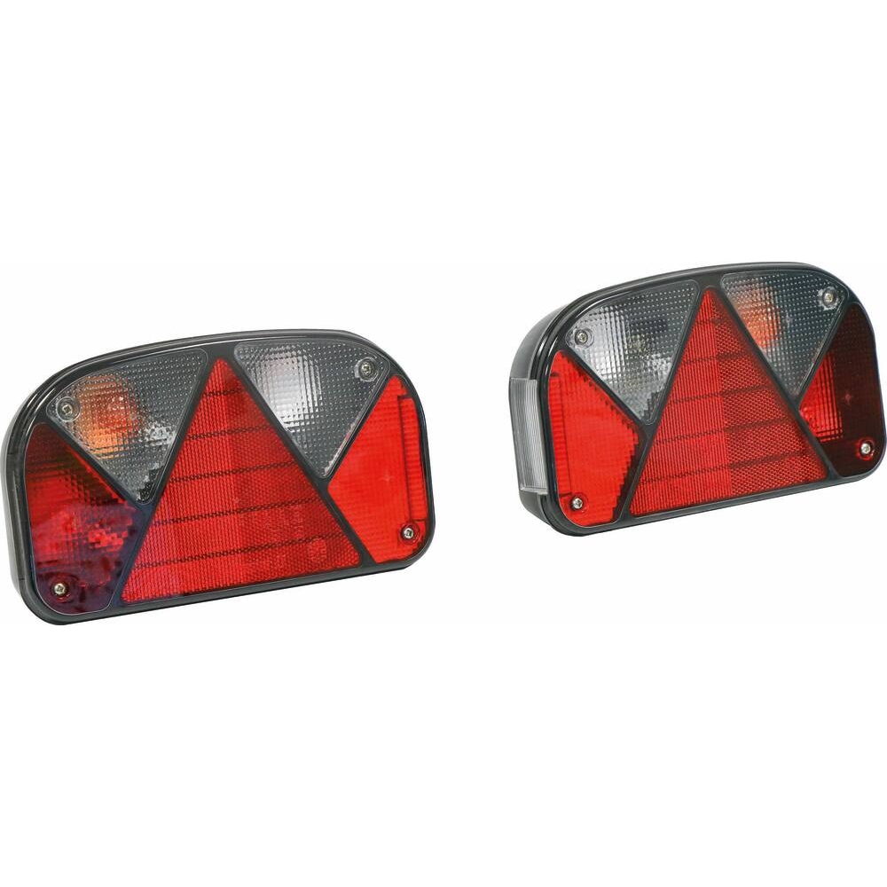 Feu arrière rectangle 12V 4 fonctions - lot droit + gauche 240x140mm ASPOCK - 28675