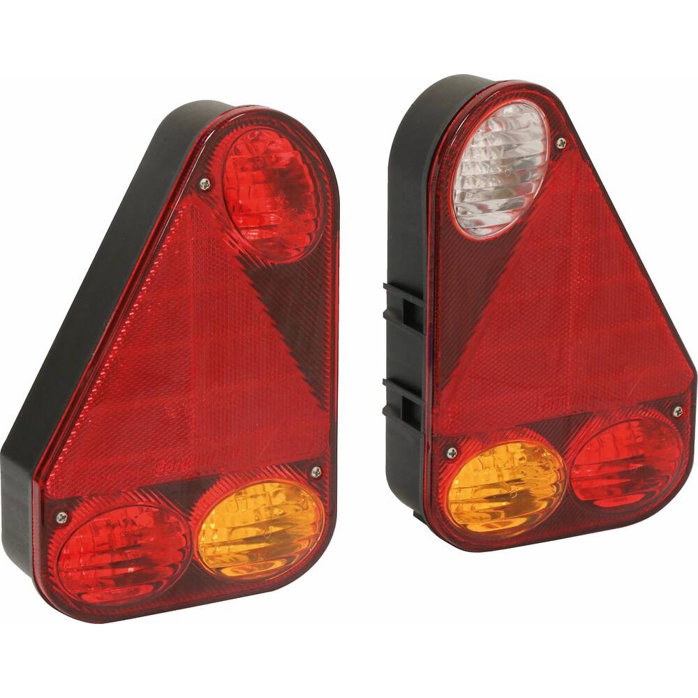 Feu arrière vertical 12V 5 fonctions - lot droit + gauche 219x146mm ASPOCK - 28676