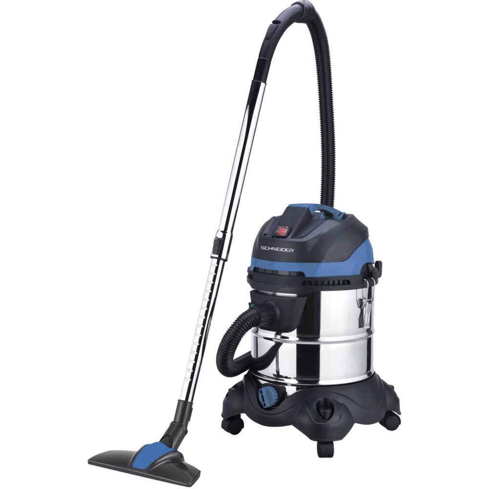 Aspirateur eau et poussière 20L 230V 1200W cuve inox/décolmatage/souffleur SCHNEIDER ASPI - 50004