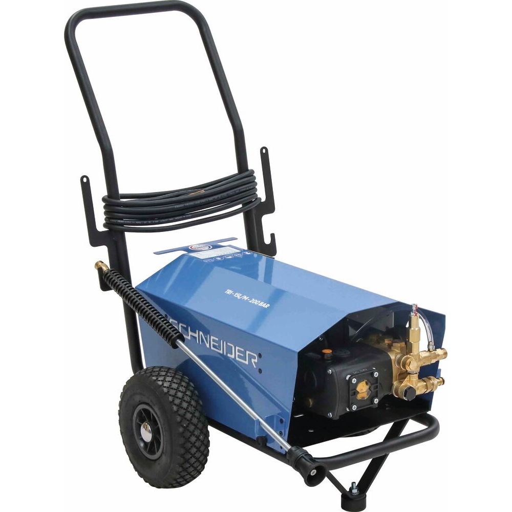 Nettoyeur HP eau froide 380V 15 l/min 200 bar avec flexible 15m SCHNEIDER NHP - 50063