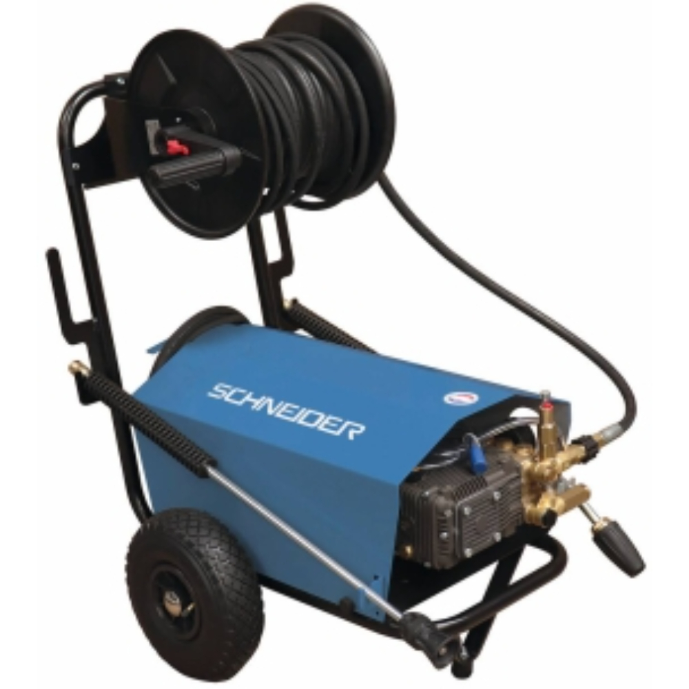 NETTOYEUR HP EAU FROIDE TRI 1260L/H 150 BARS + ENR 20M + TURBO - SCHNEIDER NHP - 50076