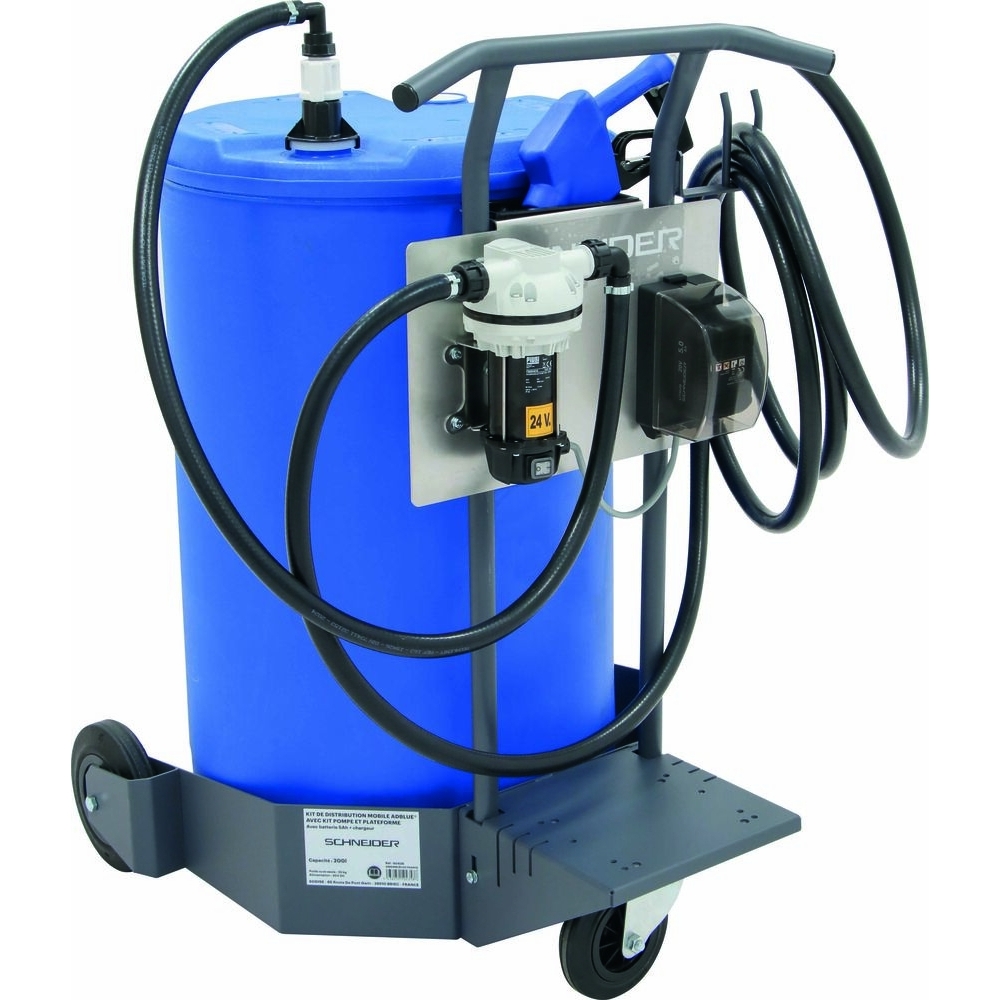 Kit de distribution mobile AdBlue avec kit pompe et plateforme 20V Li-ion avec batterie 5Ah et chargeur SCHNEIDER - 50435