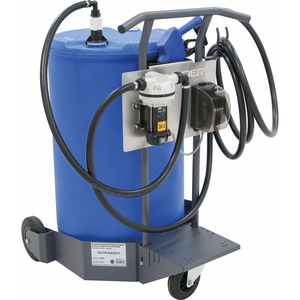 Kit de distribution mobile AdBlue avec kit pompe et plateforme 20V Li-ion - 1 batterie 5Ah et chargeur SCHNEIDER TRANSFERT - 50435