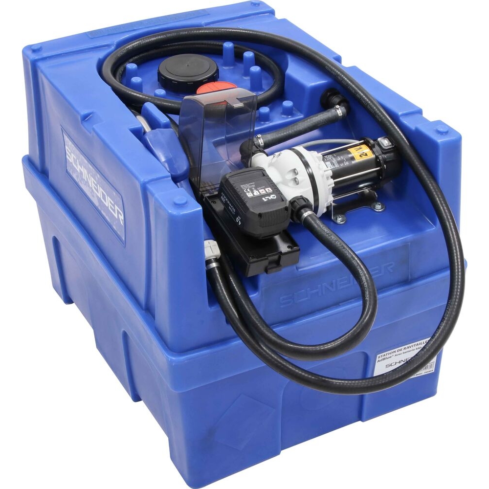 Cuve de ravitaillement AdBlue 200L sur batterie avec pompe 35 l/min - batterie 4Ah et chargeur SCHNEIDER TRANSFERT - 50438