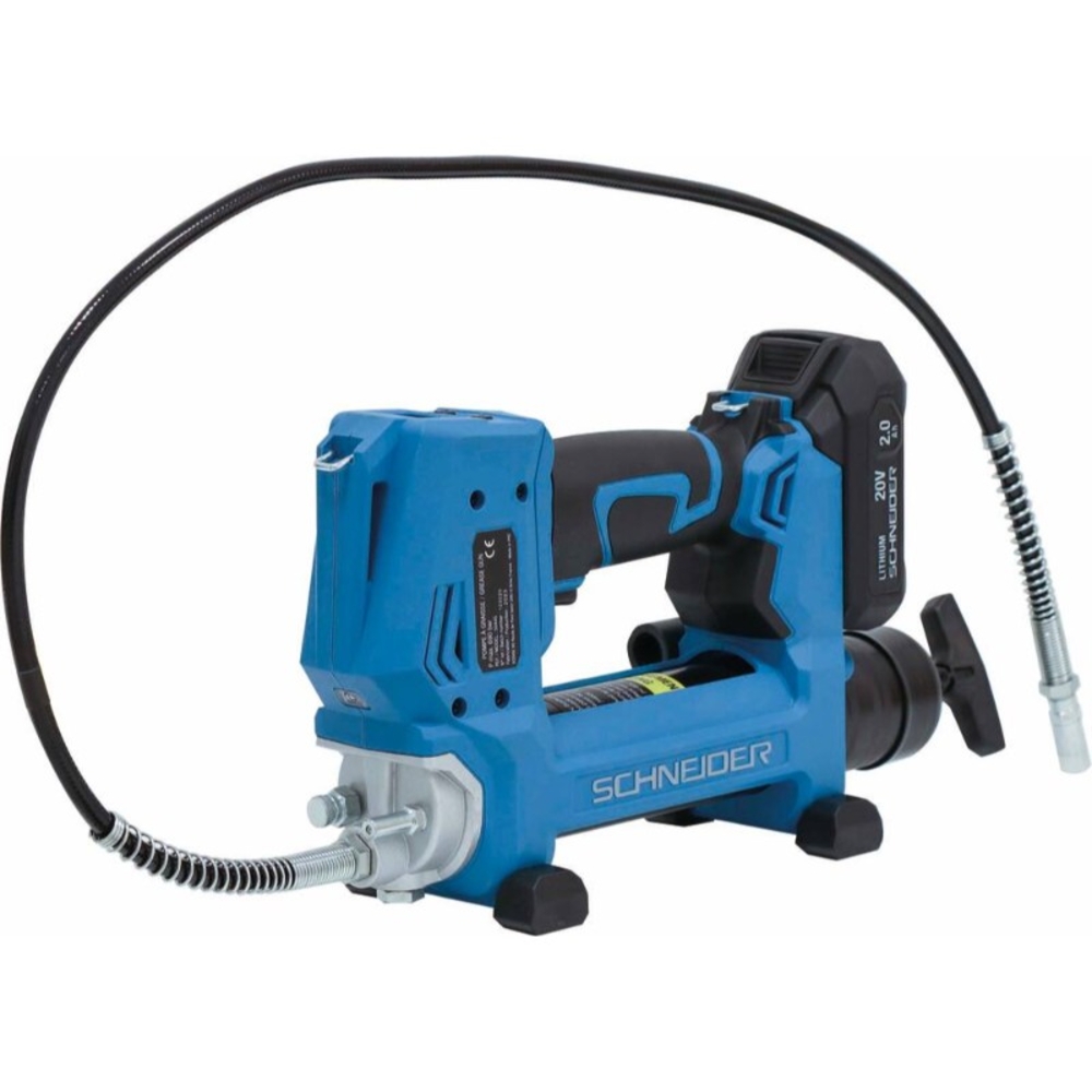 Pompe à graisse SCHNEIDER 20V 690 bar - 1 batterie Li-ion 2Ah - 1 chargeur 3A - coffret - 50450