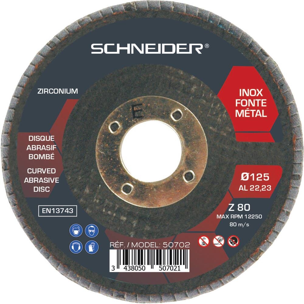 Disque à lamelles bombé 125x22mm GR 80 - lot de 10 pcs SCHNEIDER ELECTRO - 50702