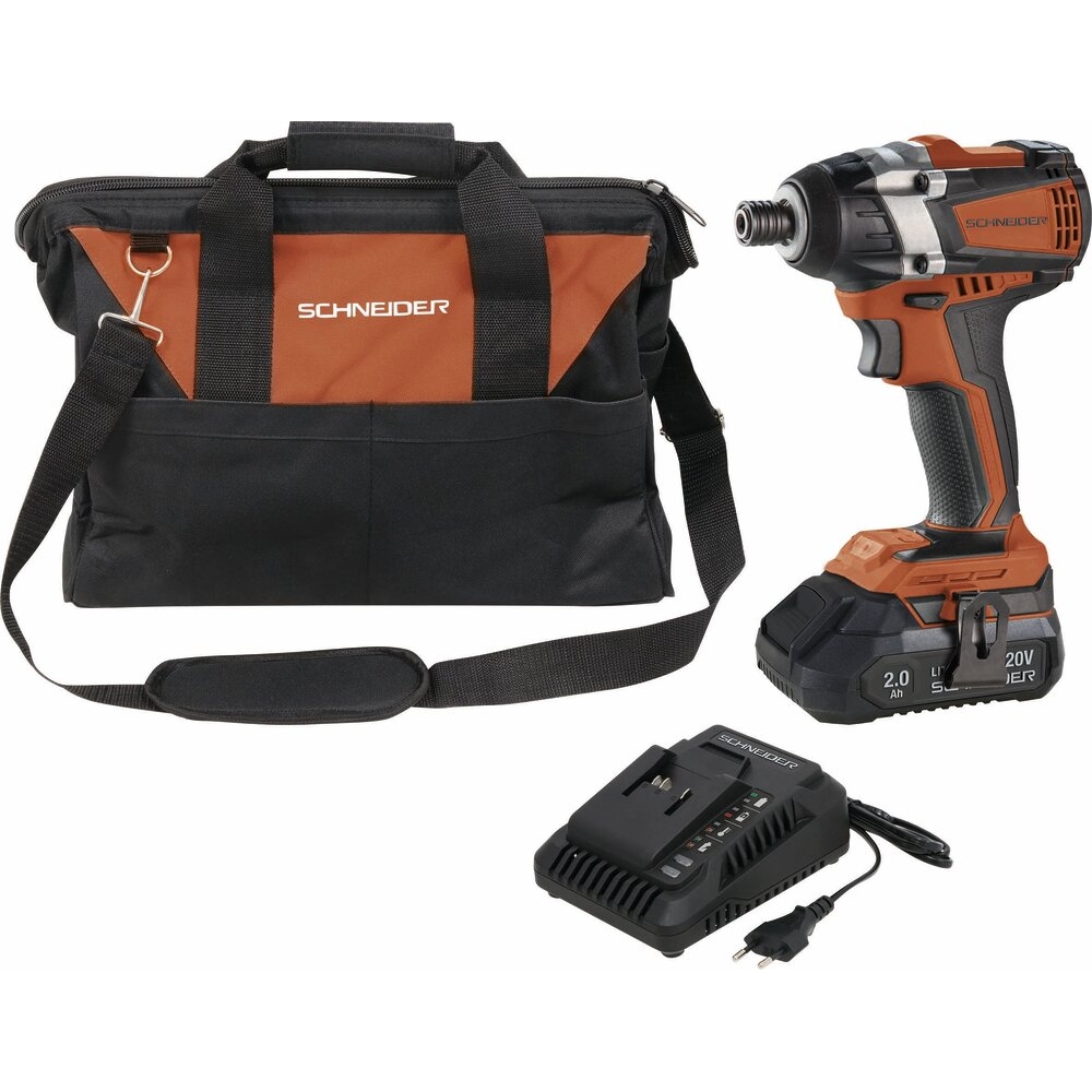 Visseuse à chocs brushless 20V 200/350Nm 1 batterie 2Ah Li-ion - sac de transport SCHNEIDER ELECTRO - 50834