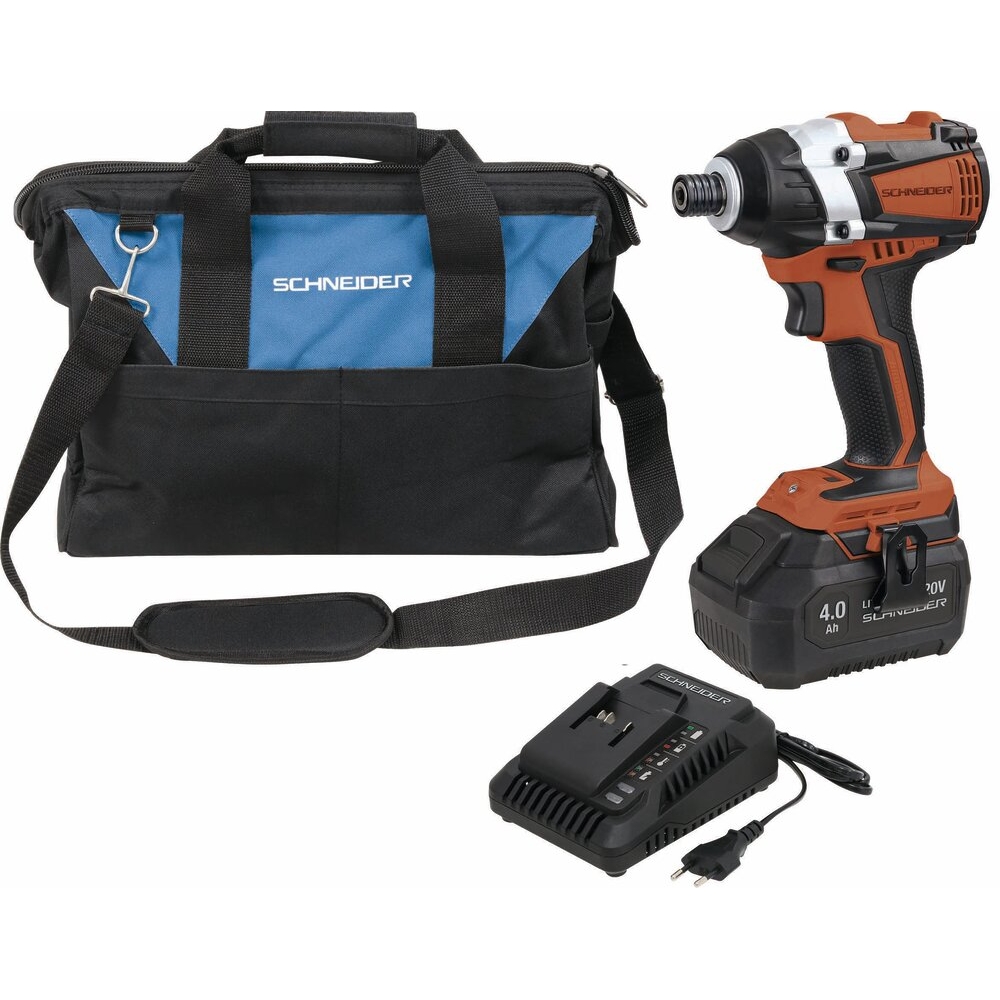 Visseuse à chocs brushless 20V 200/350Nm 1 batterie 4Ah Li-ion - sac de transport SCHNEIDER ELECTRO - 50835