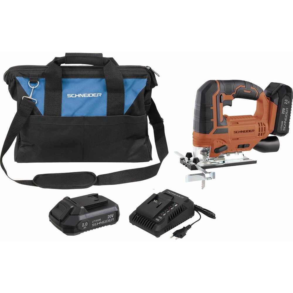 Pack scie sauteuse 20V - 2 batteries 2Ah Li-ion - chargeur - sac de transport SCHNEIDER ELECTRO - 50860