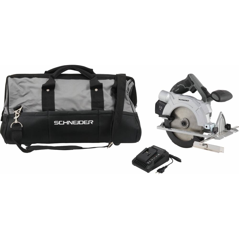 Scie circulaire 165mm 20V - 1 batterie 5Ah Li-ion - chargeur - sac de transport SCHNEIDER ELECTRO - 50868