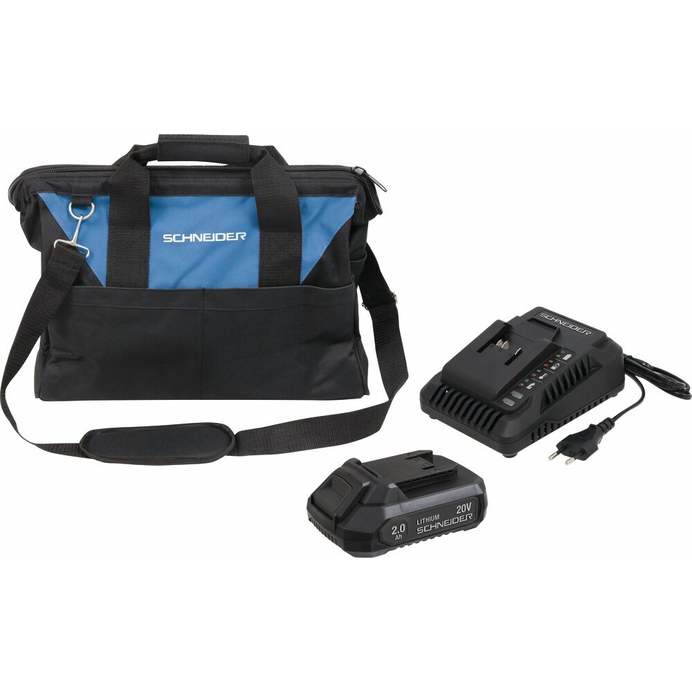 Pack 20V 1 batterie Li-ion 2Ah/chargeur 3A - sac de transport SCHNEIDER ELECTRO - 50908
