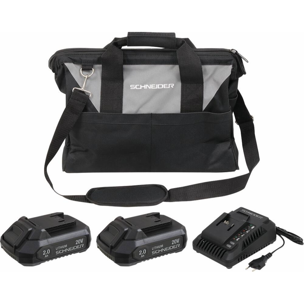 PACK 2 BATTERIES 2 AH + CHARGEUR + SAC DE RANGEMENT - SCHNEIDER ELECTRO - 50909