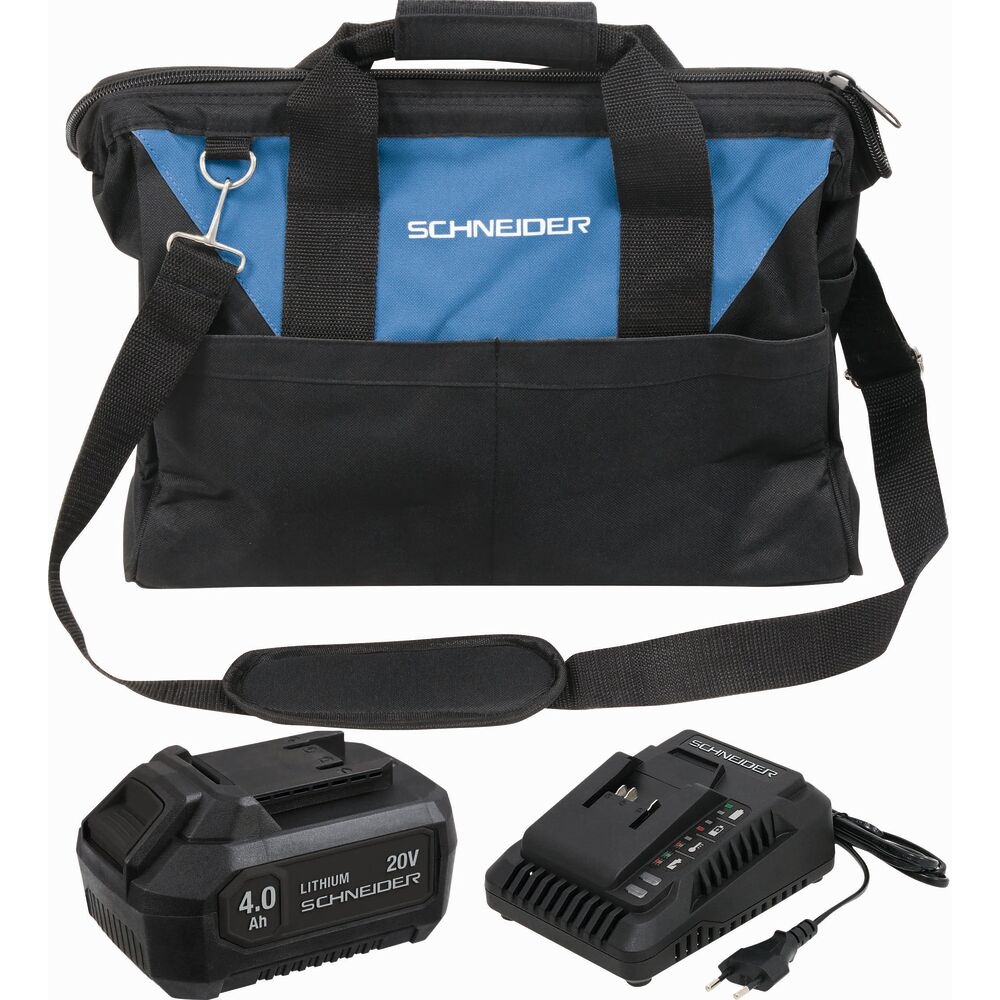 Pack 20V 1 batterie Li-ion 4Ah/chargeur 3A - sac de transport SCHNEIDER ELECTRO - 50914