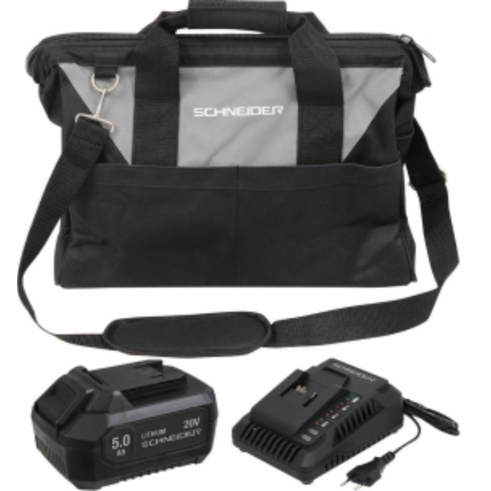 PACK BATTERIE 5 AH + CHARGEUR + SAC DE RANGEMENT - SCHNEIDER ELECTRO - 50918