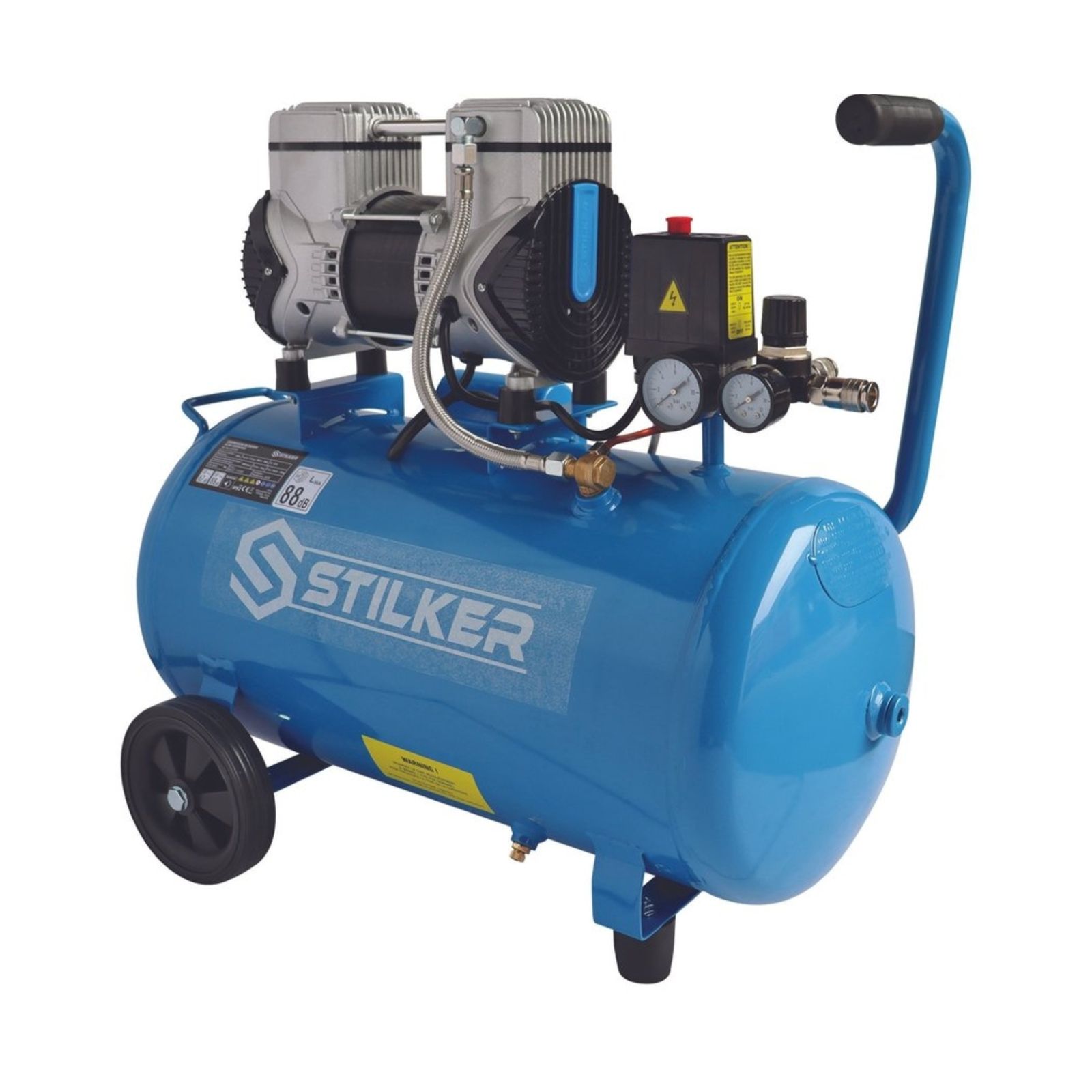 Compresseur 50L 8 bar 2CV 230V silencieux STILKER - 51410