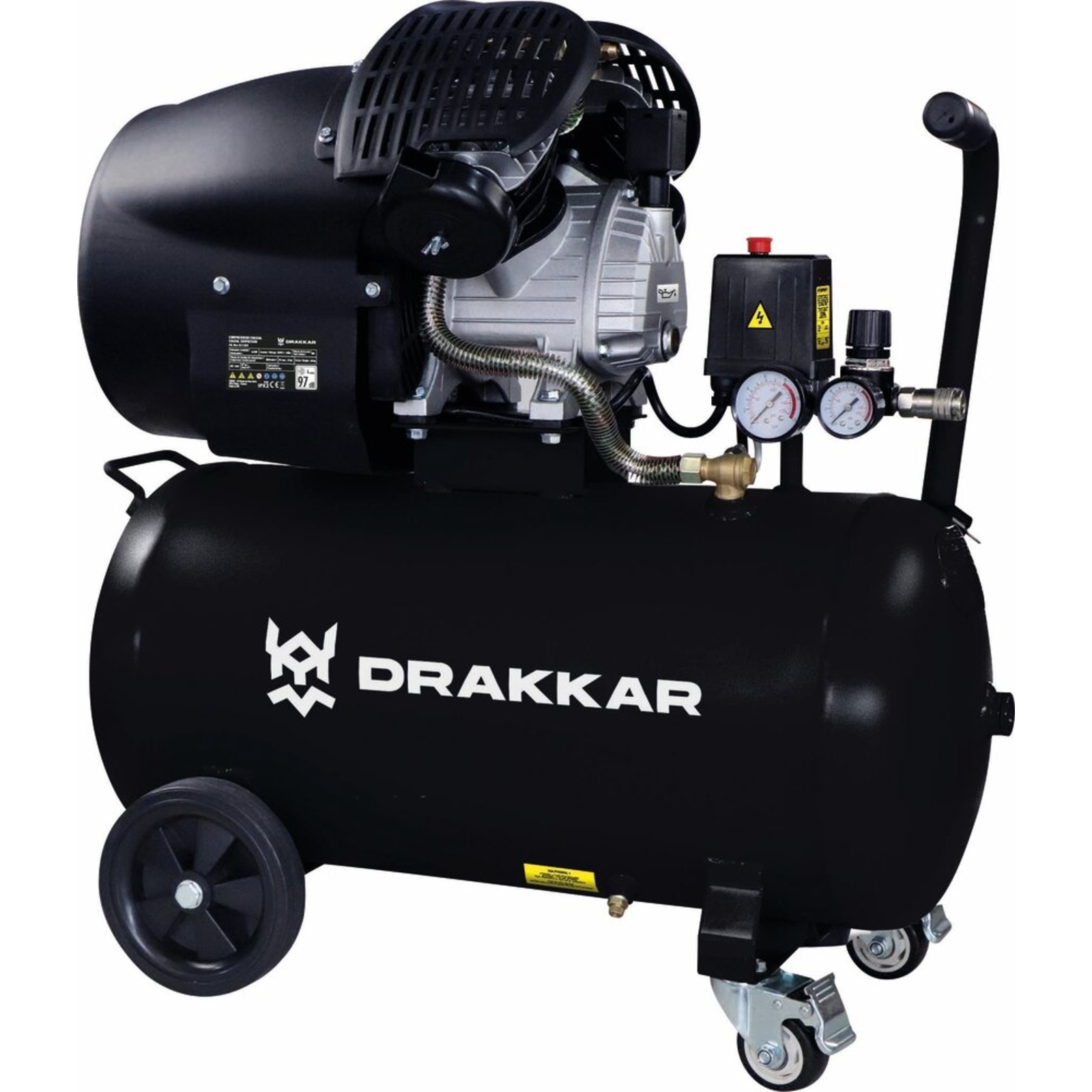 Compresseur coaxial 50L 8 bar 3CV 230V DRAKKAR EQUIPEMENT - 51417