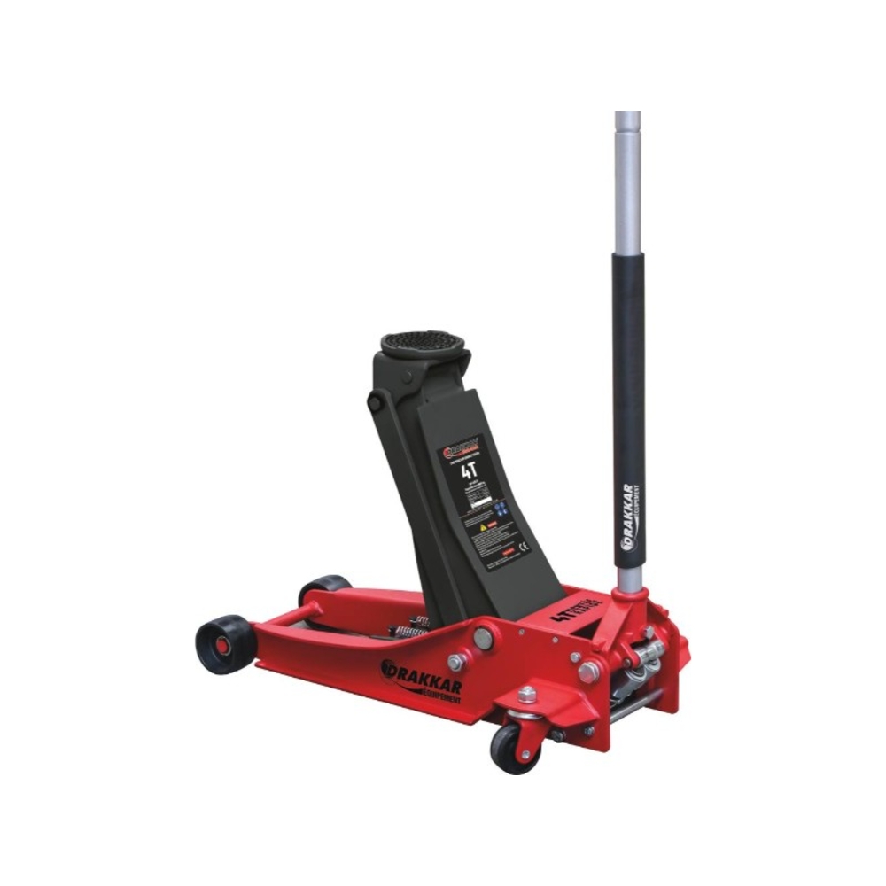 Cric rouleur 4t double piston 105/520mm longueur 765mm DRAKKAR EQUIPEMENT - 52570