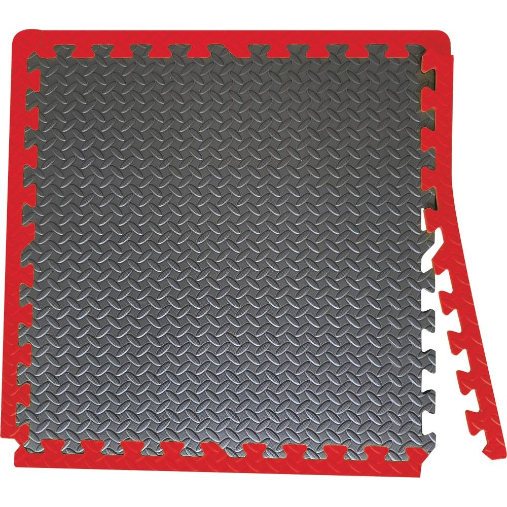 Dalle de sol garage &eacute;paisseur 10mm lot de 6 dalles - 650x650mm DRAKKAR 52666