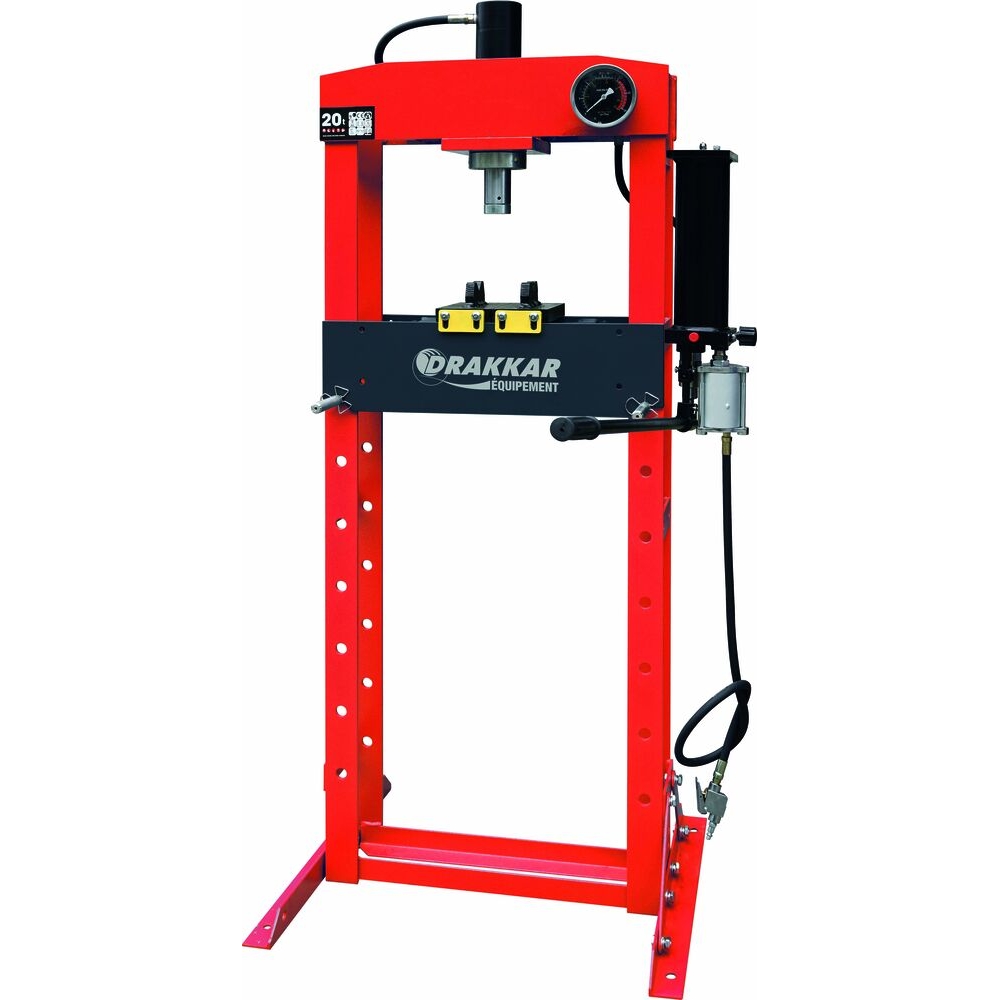 Presse d'atelier manuelle et pneumatique 20T bâti soudé DRAKKAR - 52711