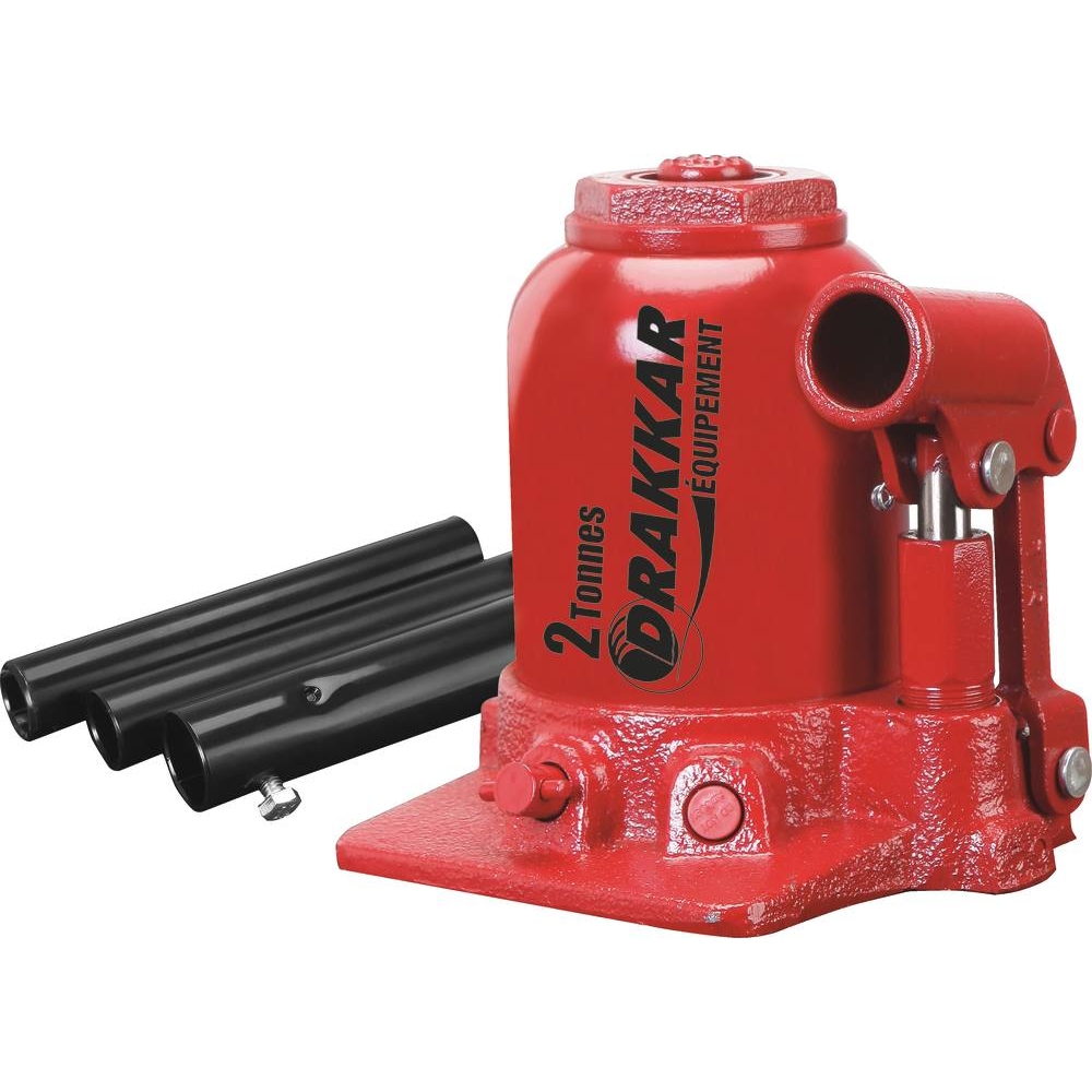 Cric bouteille hydraulique télescopique 2T DRAKKAR - 52855