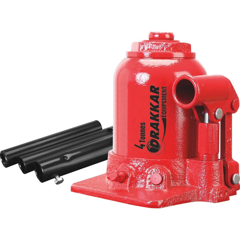Cric bouteille hydraulique télescopique 4T DRAKKAR - 52860