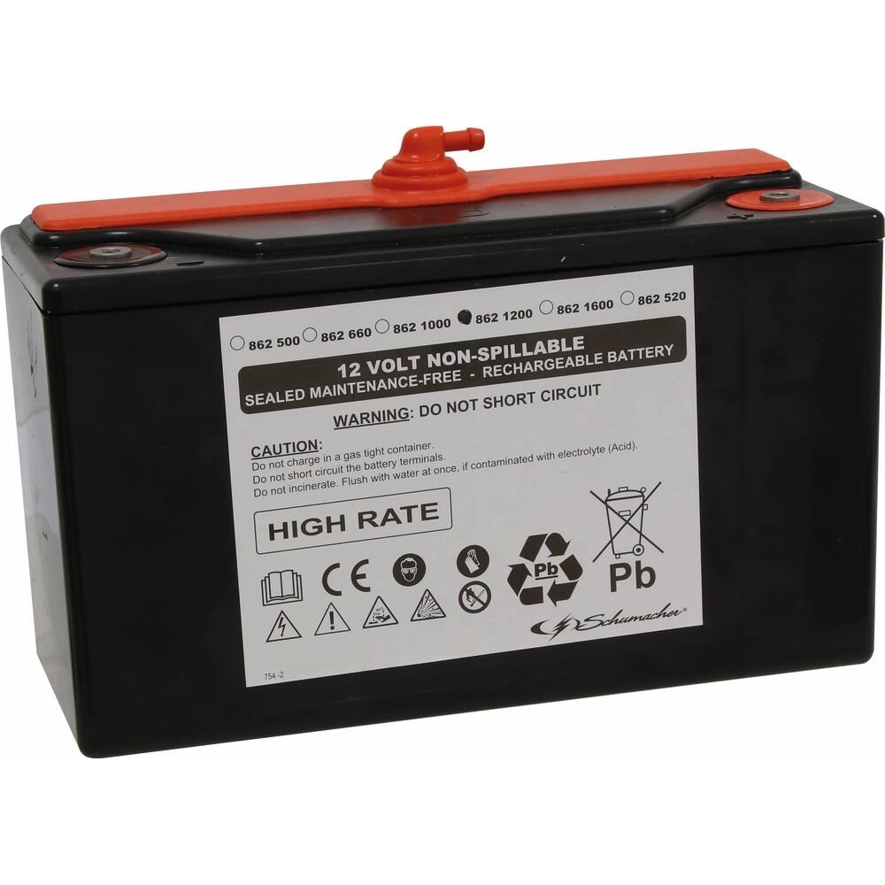 Batterie 12V 1200A pour réf 54120-54128-54140-54142-54146-54148-54106 - SCHUMACHER - 54174