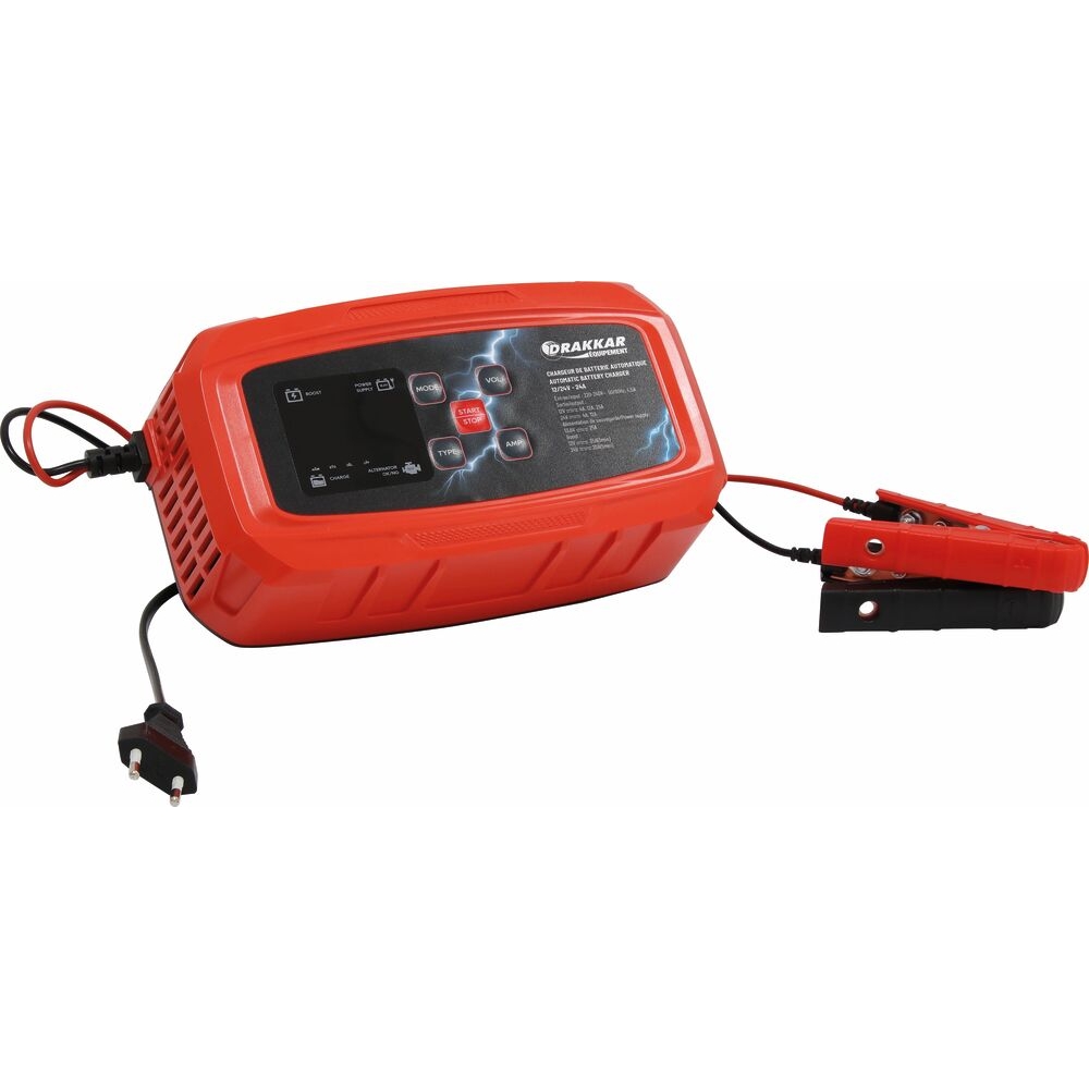 Chargeur de batterie automatique 12/24V 24A DRAKKAR - 54244
