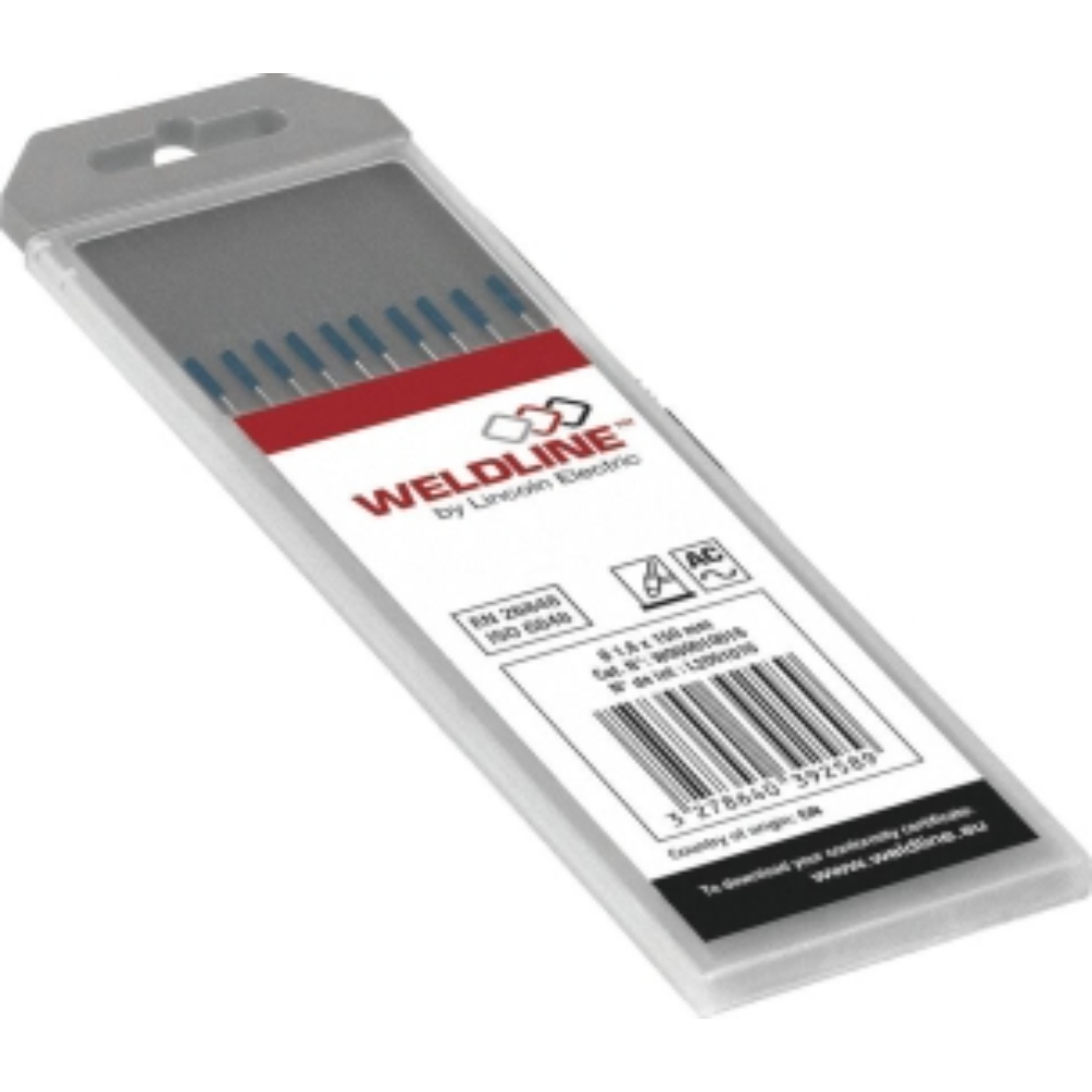 ELECTRODES TUNGSTENE DIAM 2.0MM X 150MM - ETUI DE 10 PIECES - WELDLINE - 54611