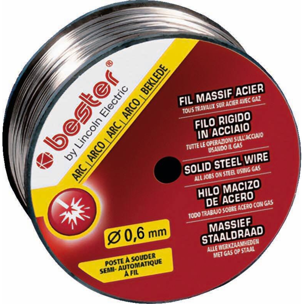 Bobine de fil acier 0,6mm Ø 200mm 5kg LINCOLN ELECTRIC - 55010