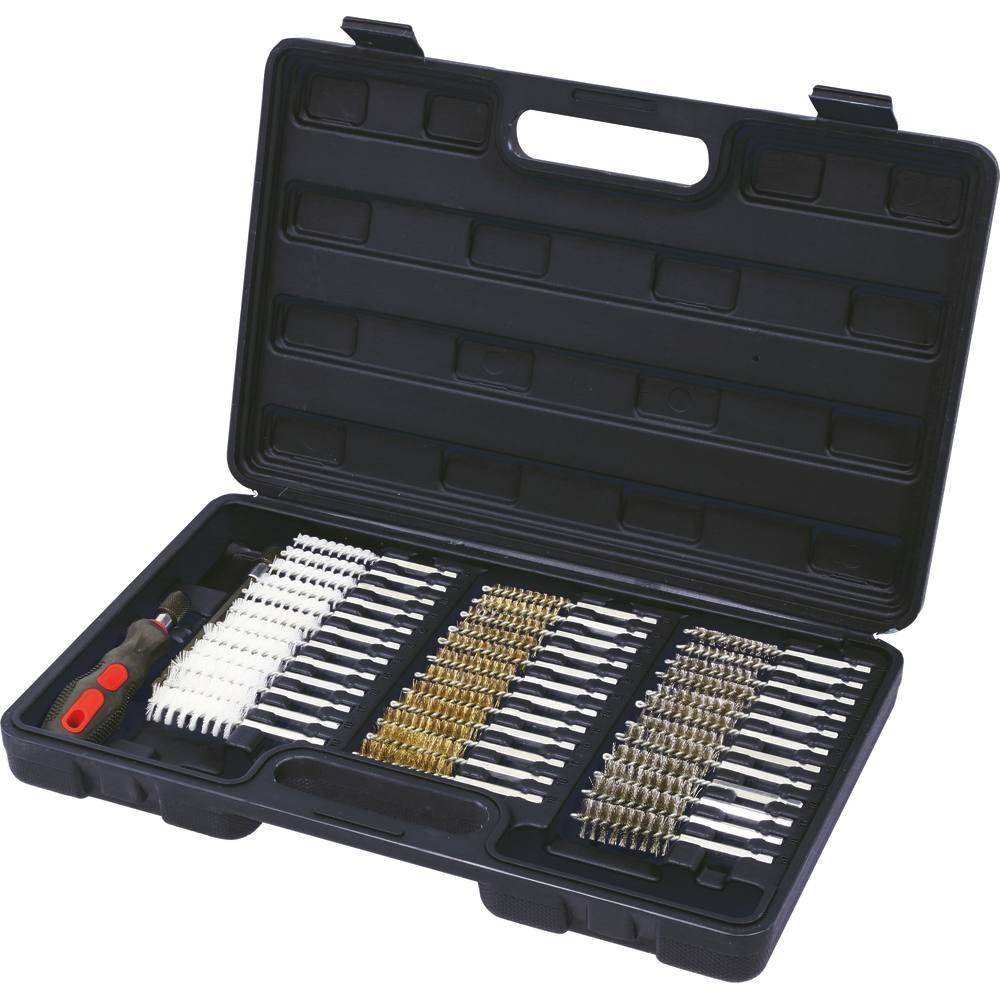 Brosse goupillon inox-nylon-laiton - coffret de 38 pcs DRAKKAR TOOLS - 55500