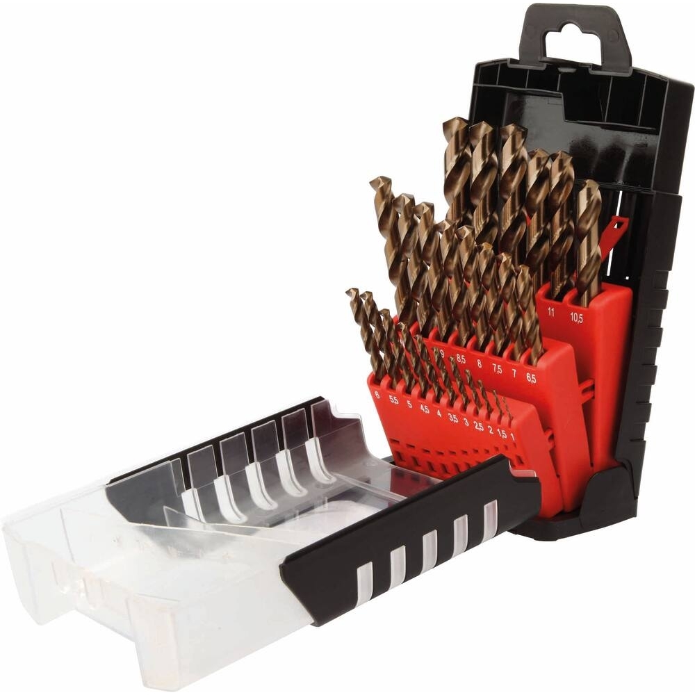 Coffret PVC de 25 forets métaux HSS 5% cobalt Ø1 à 13mm par 0,5mm - DIAGER - 55568
