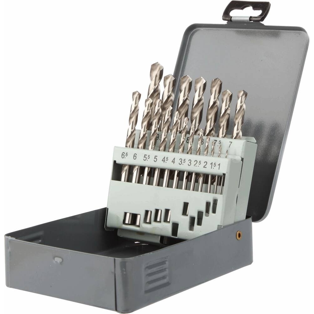Coffret métal de 19 forets HSS taillé-meulés PRO Ø1 à 10mm par 0,5mm - DIAGER - 55570