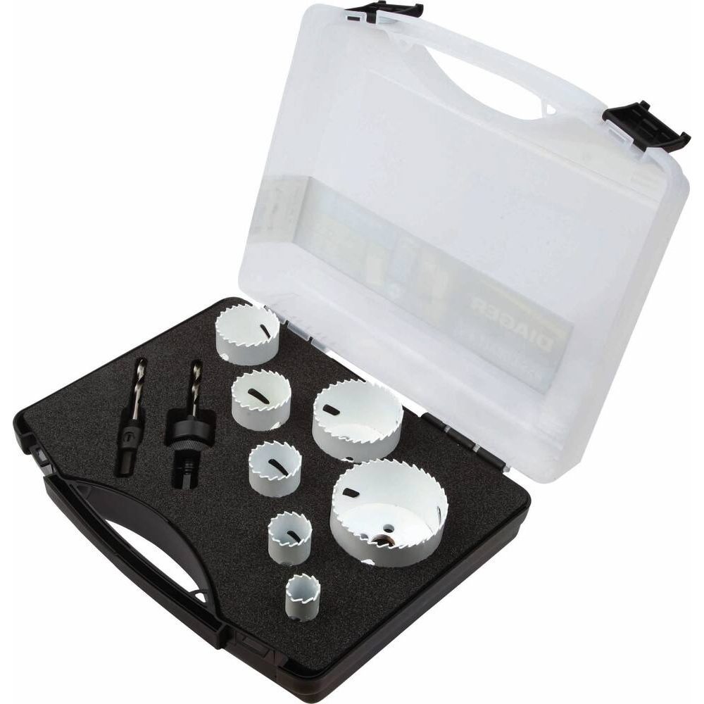 Scie trépan bi-métal 8% cobalt de 19 à 68mm- spécial plombier - coffret de 9 pièces DIAGER - 55574