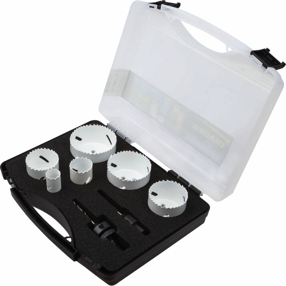Scie trépan bi-métal 8% cobalt de 22 à 76mm- spécial électricien - coffret de 8 pièces - DIAGER - 55575