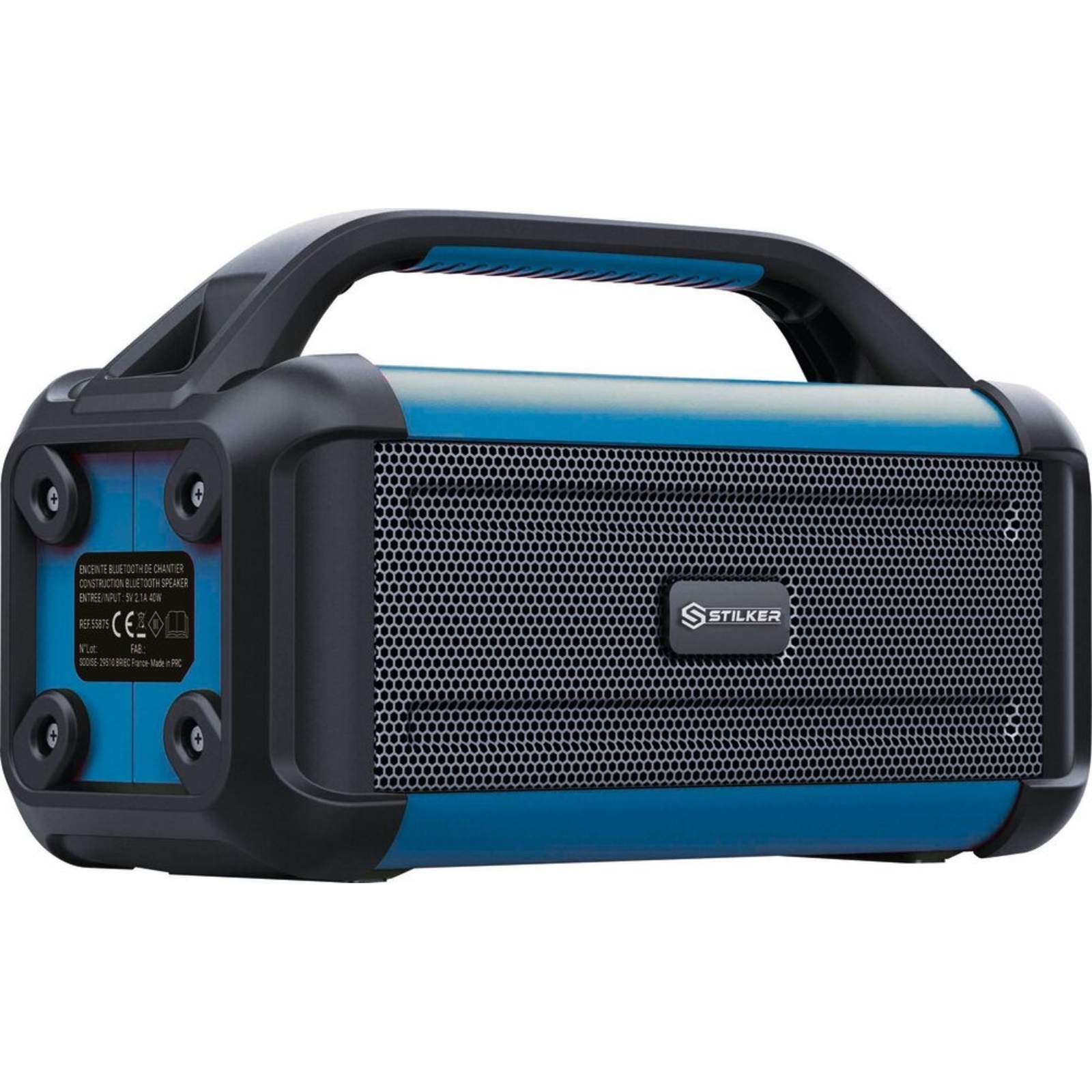 Enceinte de chantier portative bluetooth à batterie ou secteur - 1 batterie 2Ah + 1 chargeur STILKER - 55877