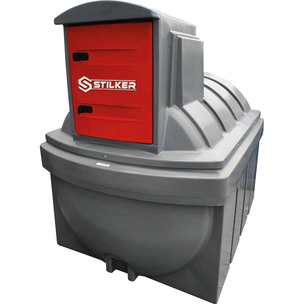 Cuve de stockage gasoil PEHD DP 2500L avec armoire intégrée pour station à gasoil 230V 50 l/min et pistolet automatique/compteur/filtre STILKER - 56019