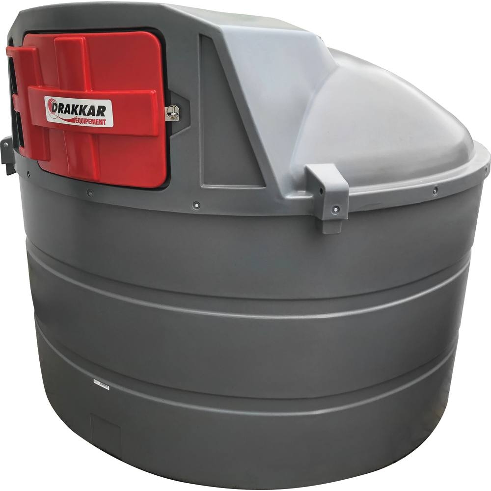 Cuve de stockage gasoil PEHD 5000L DP avec armoire intégrée pour station à gasoil 230V 72 l/min et pistolet automatique/compteur/filtre DRAKKAR - 56035